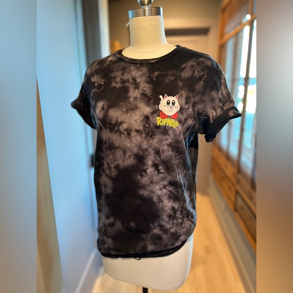 Ripndip Nermby T-Shirt Black Lightning/tiedye Wash graphic Tee Unisex - Picture 4 of 8